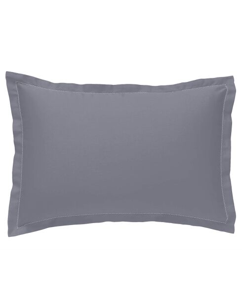 Federa per cuscino in 100% raso di cotone grigio perla
