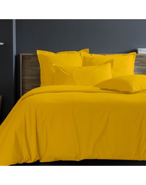 Taie d'oreiller  100% Satin de Coton safran