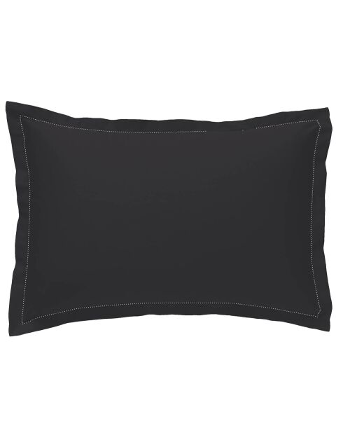 Taie d'oreiller  100% Satin de Coton anthracite