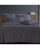 Taie d'oreiller  100% Satin de Coton anthracite