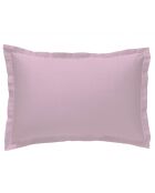 Taie d'oreiller  100% Satin de Coton rose poudré