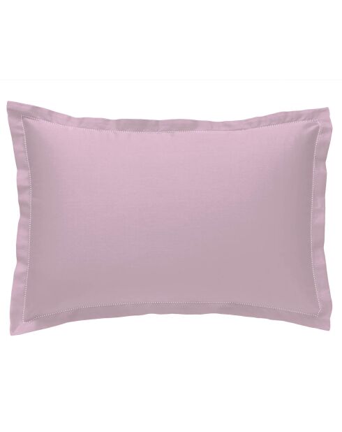 Taie d'oreiller  100% Satin de Coton rose poudré