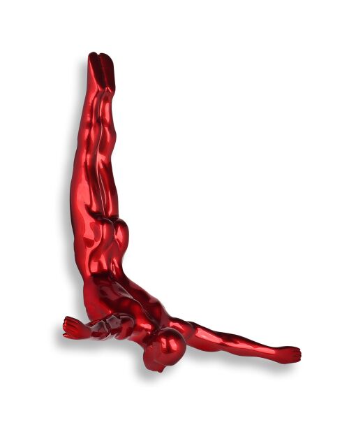 Sculpture Plongeur rouge - 33x34x14  cm
