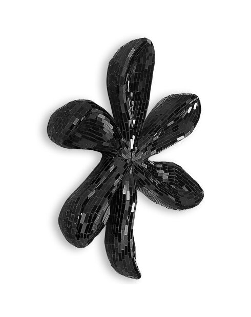 Sculpture murale Fleur noire - 62x62x22  cm