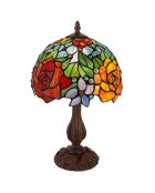 Lampe Abat-jour avec roses multicolore - 42x34x24  cm