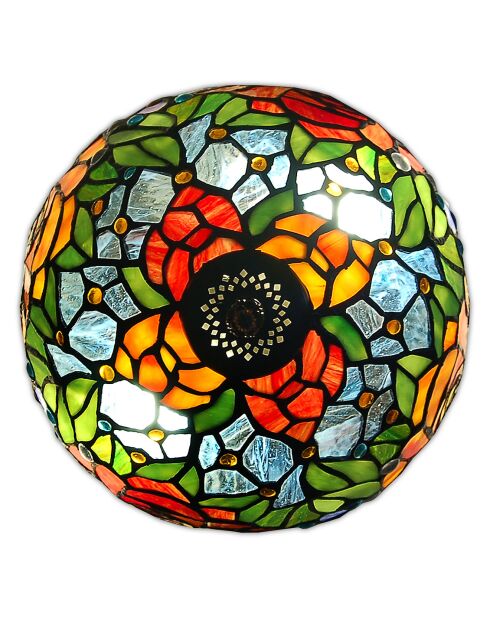 Lampe Abat-jour avec roses multicolore - 42x34x24  cm