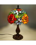 Lampe Abat-jour avec roses multicolore - 42x34x24  cm