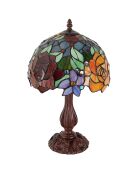 Lampe Abat-jour avec roses multicolore - 42x34x24  cm