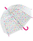 Parapluie cloche enfant à imprimé étoiles transparent/multicolore