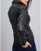 Veste en Cuir Frederika noire