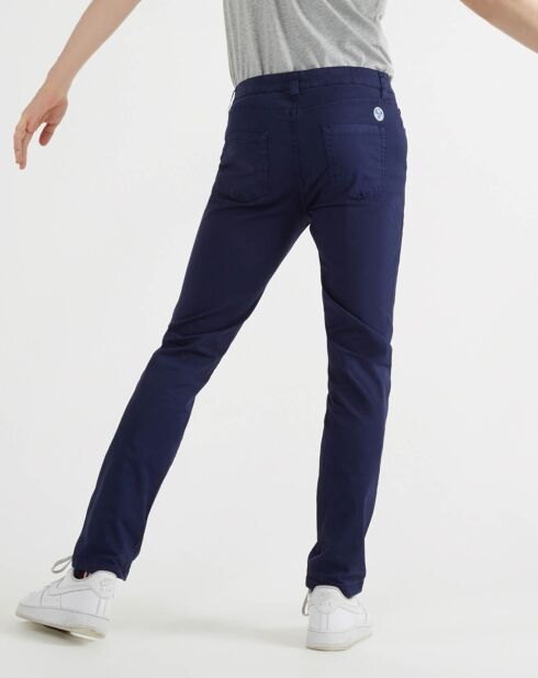 Pantalon 5 poches Gabard bleu marine