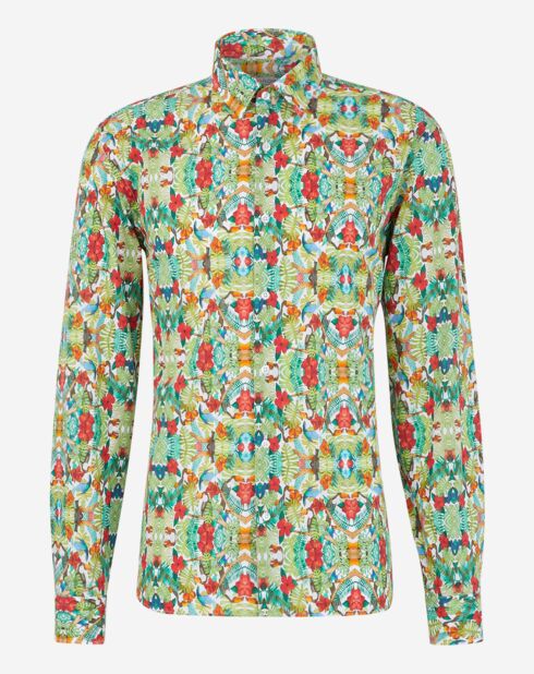 Chemise Slim Fit imprimé blanc/multicolore