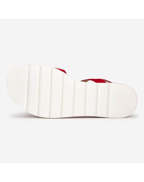 Sandales en Cuir Foili rouges - Talon 5 cm