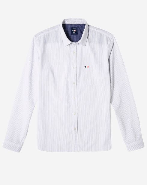 Camisa recta de rayas blancas Canzo