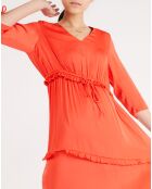 Robe mi-longue rouge