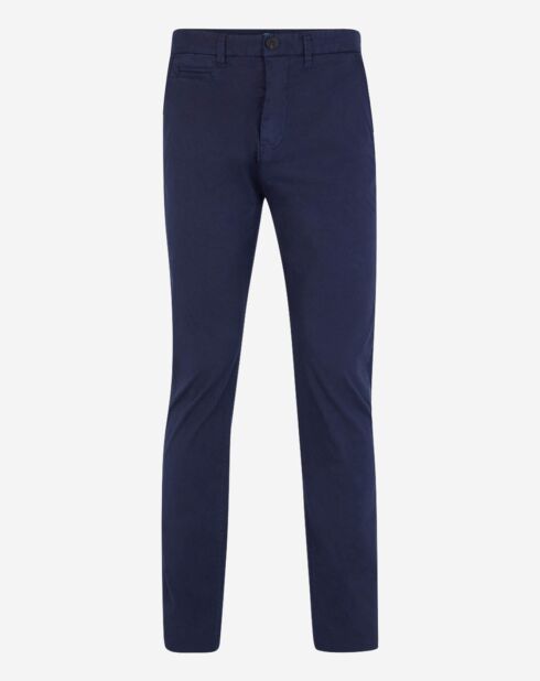 Pantalon chino Gabard uni bleu marine