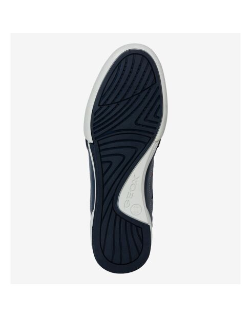 Baskets en Velours de Cuir & Cuir Kristof bleu marine