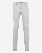 Pantalon 5 poches Gabard gris clair
