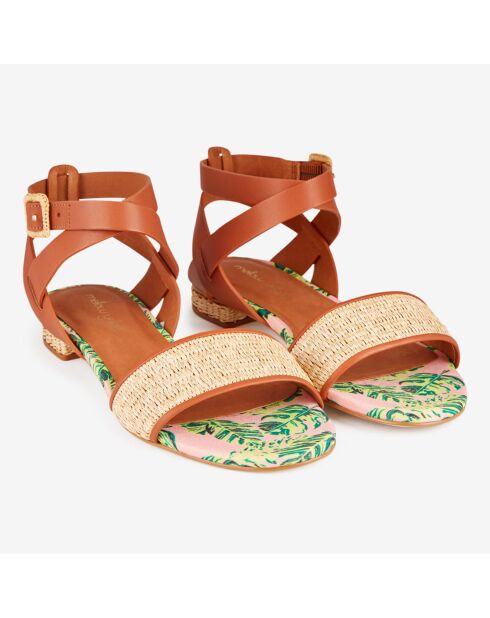 Sandales en Cuir Fira camel