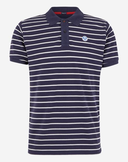 Polo Mariniere bleu marine/blanc