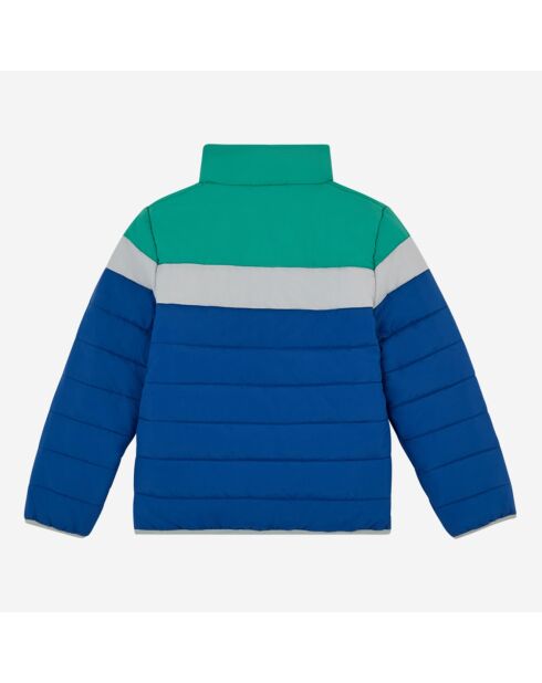 Doudoune Jason tricolore vert/gris/bleu