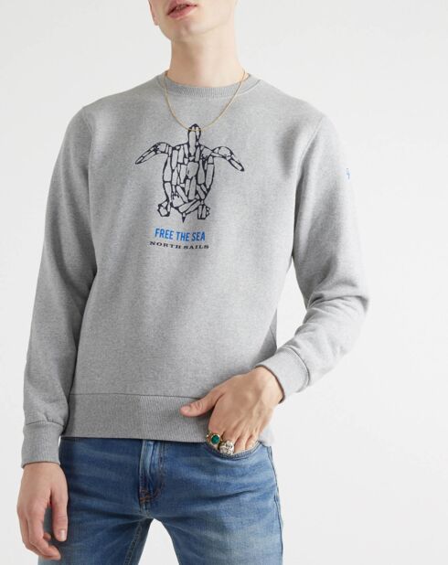 Sweat Recicle Tortue gris