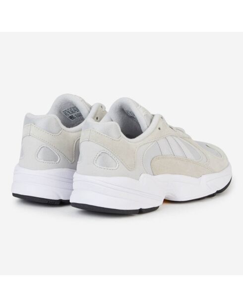 Baskets en Velours de Cuir & Mesh Yung-1 écrues