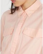 Chemise poche poitrine rose clair