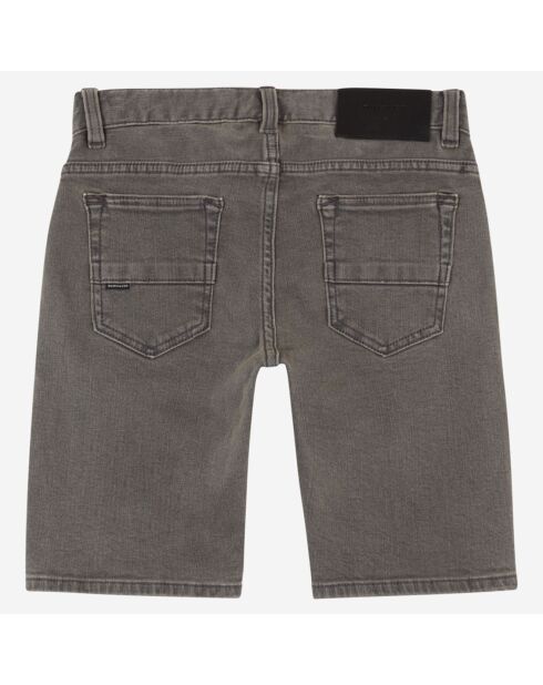 Bermuda en Toile de coton Jean Slim gris