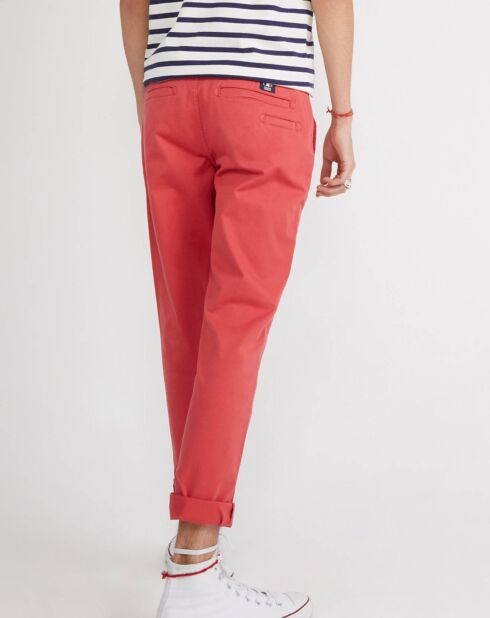 Pantalon chino Ranch rouge clair