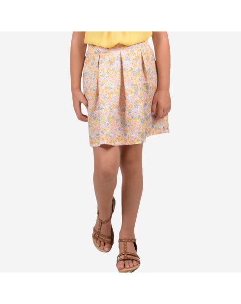 Jupe imprimé fleuri rose/multicolore