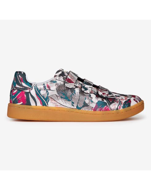 Sneakers Fatilde en Toile rose/vert