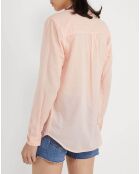 Chemise poche poitrine rose clair