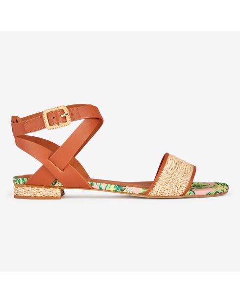 Sandales en Cuir Fira camel