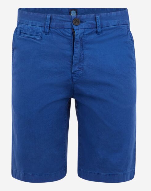 Effen blauwe chinoshort van Gabard