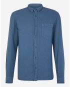Chemise droite Time Box bleu denim