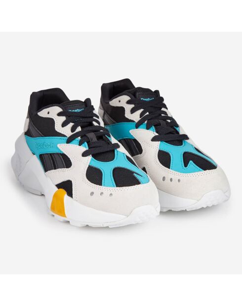 Baskets en Cuir & mesh Aztrek Double X Gigi Hadid blanc/noir/turquoise