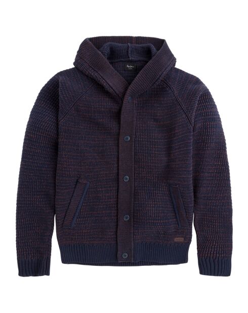 Gilet en grosse maille Mike bleu marine