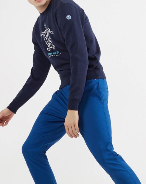 Sweat Recicle Tortue bleu marine