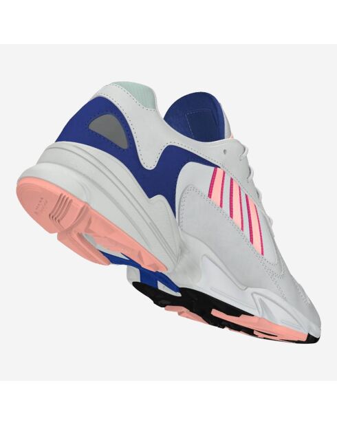 Baskets en Velours de Cuir & Mesh Yung-1 gris/bleu