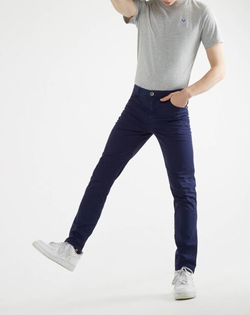 Pantalon 5 poches Gabard bleu marine