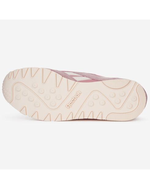 Baskets en Velours de Cuir & Mesh Cl Nylon J4 roses