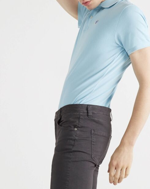 Klassiek effen hemelsblauw poloshirt