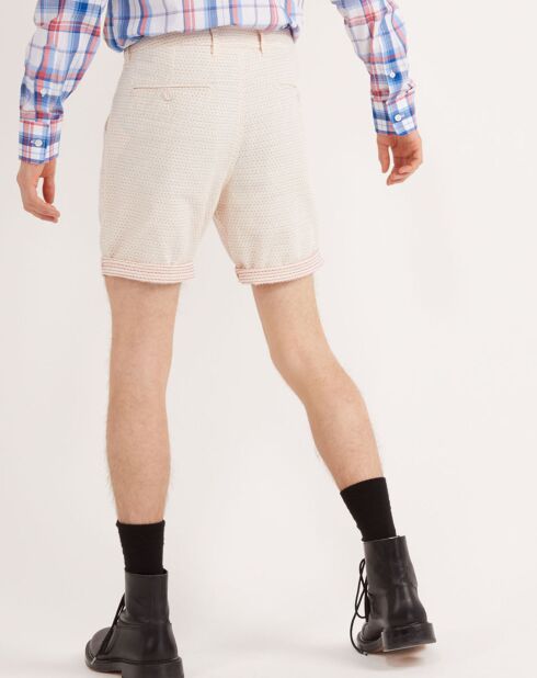 Bermuda Oca motif pois blanc