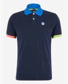 Polo Ctrst Bicol bleu marine