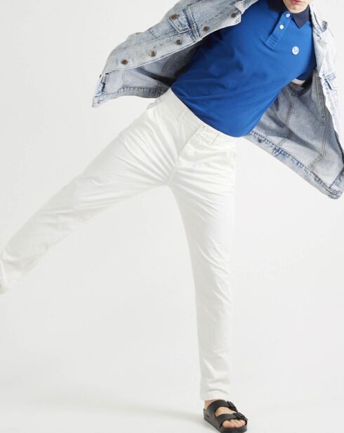 Pantalon chino Gabard uni blanc
