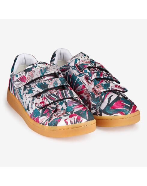 Sneakers Fatilde en Toile rose/vert