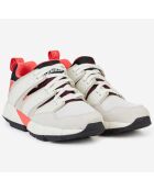 Baskets en Cuir & Mesh Eqt Cushion 2.0 beige/rouge