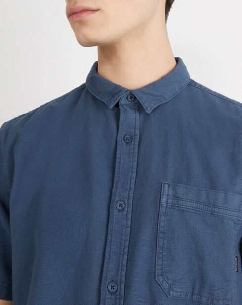 Chemise droite Time Box bleu foncé