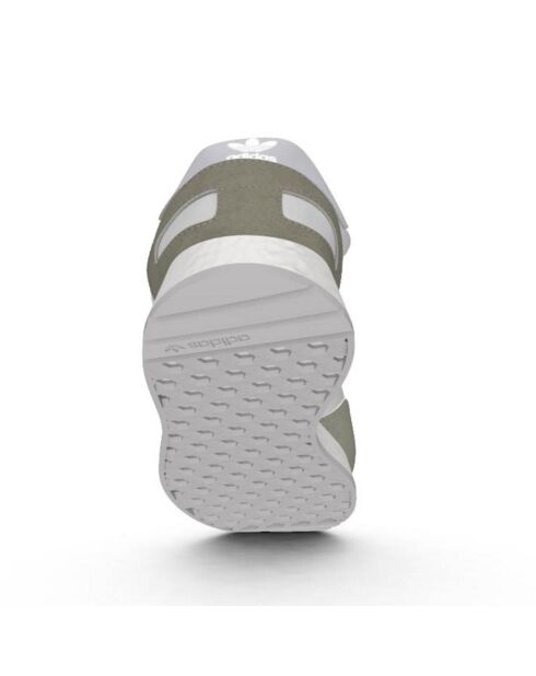 I-5923 sneakers van wit/beige fluweel van leer en mesh